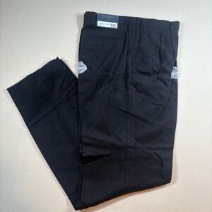 NWT‎ Bobby Jones Players Mens Pants 42 Unfinished Hem Black Casual Classic Golf